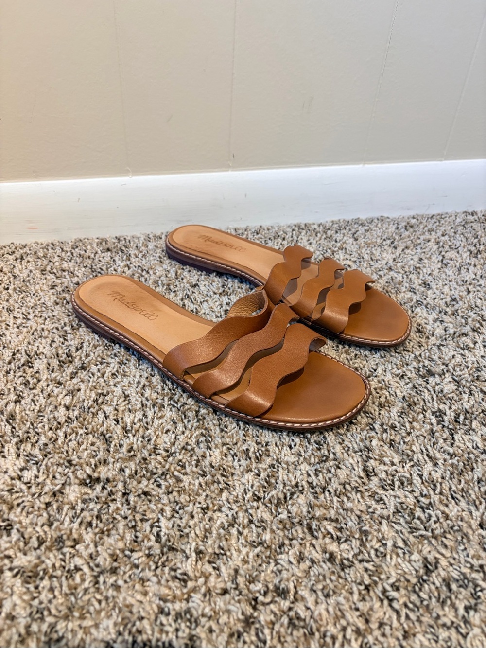Brown Madewell Wave Leather Slide Sandal Size 7